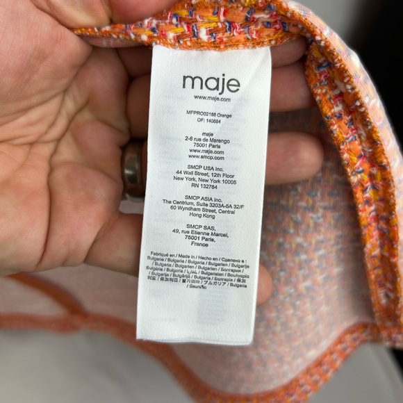 Maje Moda Tweed Shirt Dress Size EU 38 US 6 - Picture 11 of 14